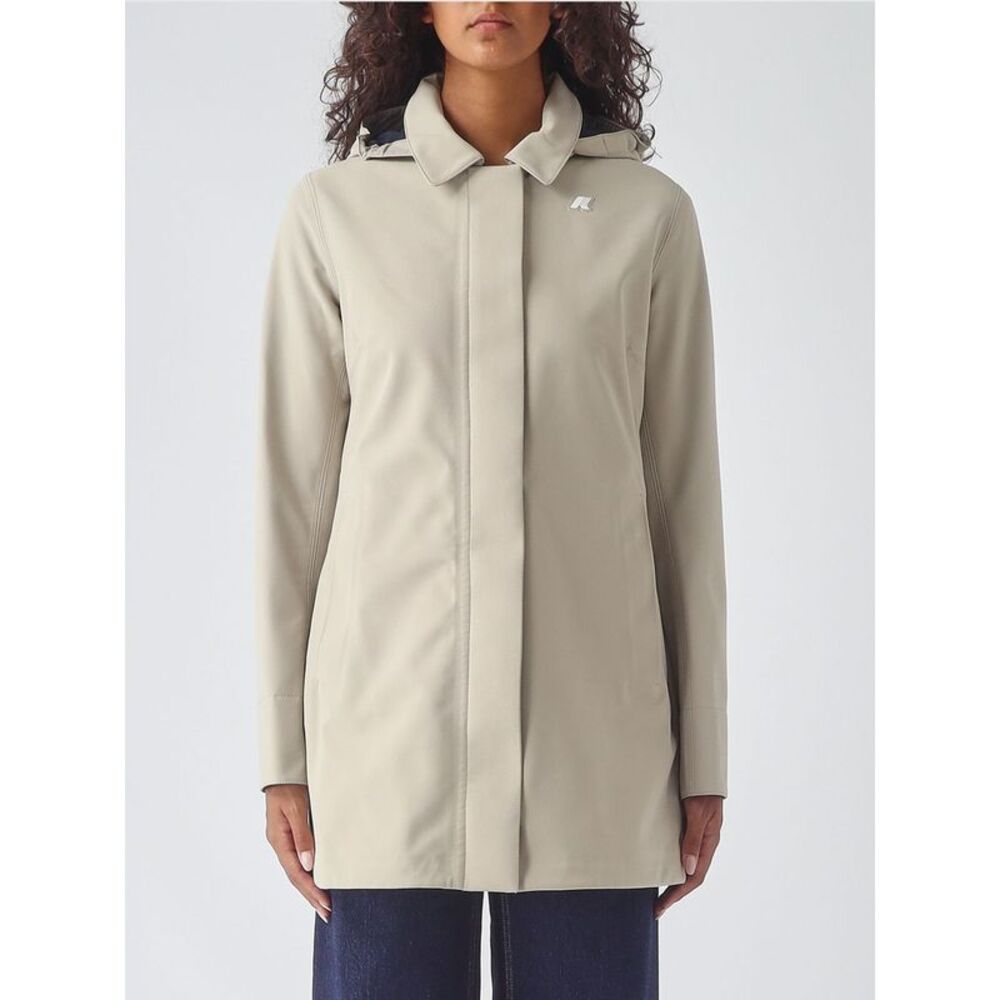 K-Way Women K-Way Single-Breasted Waterproof Nylon Trench Coat